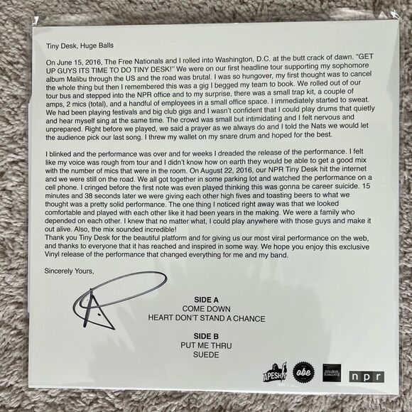 Anderson .Paak & The Free Nationals - NPR Tiny Desk SIGNED Vinyl LP - Picture 2 of 7